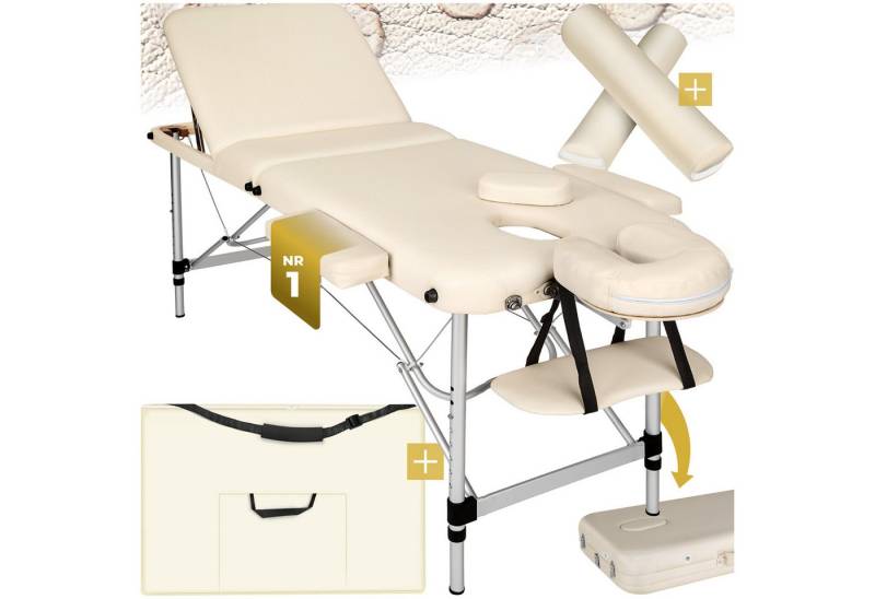 tectake Massageliege 3 Zonen Massageliege-Set (Set, 1-St., mit Tragetasche), Breite 60 cm, Polsterung 5 cm von tectake