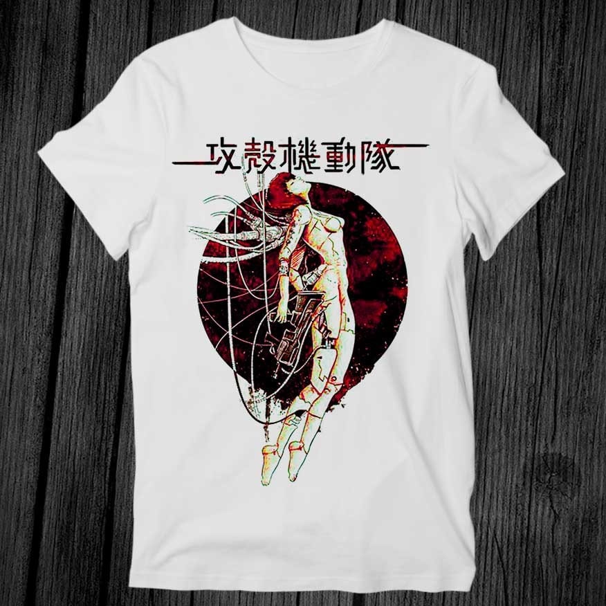 Ghost in The Shell Red Edition T Shirt Unisex Erwachsene Herren Damen Geschenk Cool Musik Mode Top Vintage Retro T-Shirt G434 von teeAXE