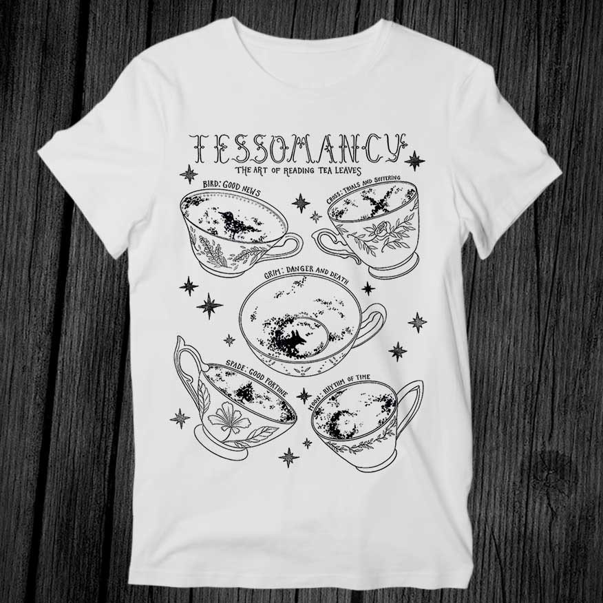 Tea Leaf Reading Wahrsager T Shirt Unisex Erwachsene Männer Damen Geschenk Coole Musik Mode Top Vintage Retro T-Shirt G334 von teeAXE