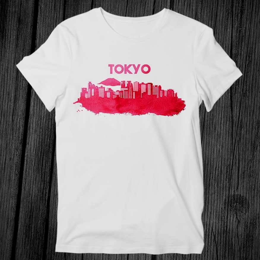 Tokyo City Japan T Shirt Unisex Erwachsene Herren Damen Geschenk Coole Musik Mode Top Vintage Retro T-Shirt G374 von teeAXE