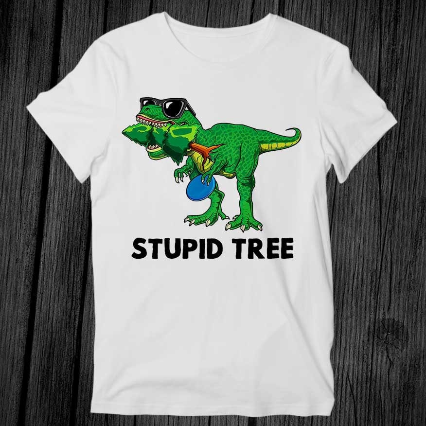 stupid Tree Dino Frsibees Disk Golf T Shirt Unisex Erwachsene Männer Damen Geschenk Musik Mode Top Vintage Retro T-Shirt G348 von teeAXE