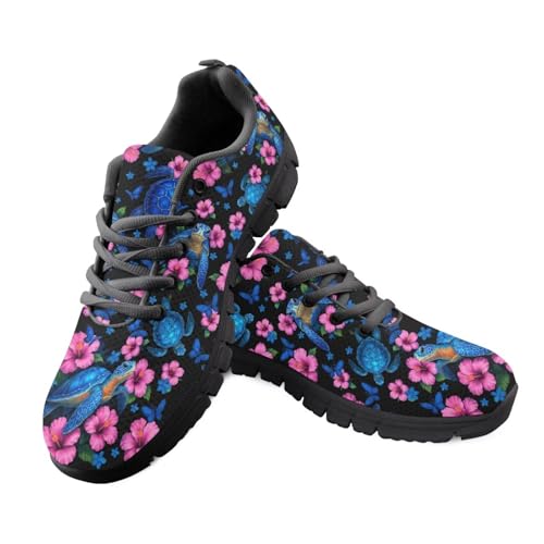 teeinprint Damen-Laufschuhe, bequeme Schnürung, Wanderschuhe, leicht, zum Hineinschlüpfen, athletische Tennisschuhe, Meeresschildkröte, hawaiianischer Hibiskus, bedruckt, 44 EU teeinprint Damen-Laufschuhe, bequeme Schnürung, Wanderschuhe, leicht, zum Hineinschlüpfen, athletische Tennisschuhe, Meeresschildkröte, hawaiianischer Hibiskus, bedruckt, 44 EU von teeinprint