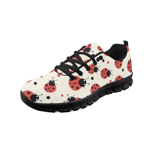 teeinprint Damen-Sneaker, atmungsaktives Netzgewebe, Schnürschuhe, Outdoor-Schuhe für Laufen, Joggen, Tennis, Sport, Roter Marienkäfer-Aufdruck, 41 EU teeinprint Damen-Sneaker, atmungsaktives Netzgewebe, Schnürschuhe, Outdoor-Schuhe für Laufen, Joggen, Tennis, Sport, Roter Marienkäfer-Aufdruck, 41 EU von teeinprint