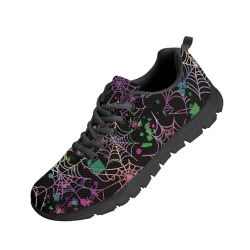 teeinprint Halloween-Sneaker für Damen und Herren, atmungsaktives Netzgewebe, Schnürschuhe, Wanderschuhe für Joggen, Tennis, Sport, Fitnessstudio, Halloween-Spinnennetz-Muster, 37 EU teeinprint Halloween-Sneaker für Damen und Herren, atmungsaktives Netzgewebe, Schnürschuhe, Wanderschuhe für Joggen, Tennis, Sport, Fitnessstudio, Halloween-Spinnennetz-Muster, 37 EU von teeinprint