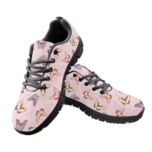 teeinprint Laufschuhe für Damen, bequeme Schnürung, Walking-Sneaker, atmungsaktiv, leicht, athletisch, Tennisschuhe, schmetterling, 37 EU teeinprint Laufschuhe für Damen, bequeme Schnürung, Walking-Sneaker, atmungsaktiv, leicht, athletisch, Tennisschuhe, schmetterling, 37 EU von teeinprint