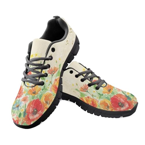 teeinprint Laufschuhe für Damen, lässig, Schnürung, Walking-Sneaker, atmungsaktives Netzgewebe, Slip-On-Sneaker, Blumendruck, 44 EU teeinprint Laufschuhe für Damen, lässig, Schnürung, Walking-Sneaker, atmungsaktives Netzgewebe, Slip-On-Sneaker, Blumendruck, 44 EU von teeinprint