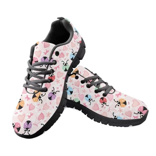 teeinprint Laufschuhe für Damen, lässig, Schnürung, Walking-Sneaker, atmungsaktives Netzgewebe, Slip-On-Sneaker, Bunter Marienkäfer, 43 EU teeinprint Laufschuhe für Damen, lässig, Schnürung, Walking-Sneaker, atmungsaktives Netzgewebe, Slip-On-Sneaker, Bunter Marienkäfer, 43 EU von teeinprint