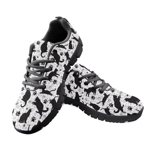 teeinprint Laufschuhe für Damen, lässig, Schnürung, Walking-Sneaker, atmungsaktives Netzgewebe, Slip-On-Sneaker, Schwarze Katze bedruckt, 39 EU teeinprint Laufschuhe für Damen, lässig, Schnürung, Walking-Sneaker, atmungsaktives Netzgewebe, Slip-On-Sneaker, Schwarze Katze bedruckt, 39 EU von teeinprint