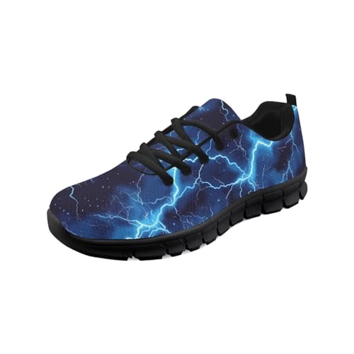 teeinprint Laufschuhe für Damen und Herren, lässig, Schnürung, Walking-Sneaker, atmungsaktives Netzgewebe, zum Reinschlüpfen, Tennis-Turnschuhe, Blue Lightning, 39 EU teeinprint Laufschuhe für Damen und Herren, lässig, Schnürung, Walking-Sneaker, atmungsaktives Netzgewebe, zum Reinschlüpfen, Tennis-Turnschuhe, Blue Lightning, 39 EU von teeinprint