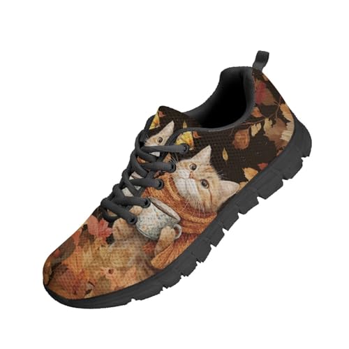 teeinprint Thanksgiving-Laufschuhe für Herren, atmungsaktives Netzgewebe, Slip-On-Sneaker, lässiger Schnürschuh, Cat Fall Maple Leaf, 41 EU teeinprint Thanksgiving-Laufschuhe für Herren, atmungsaktives Netzgewebe, Slip-On-Sneaker, lässiger Schnürschuh, Cat Fall Maple Leaf, 41 EU von teeinprint