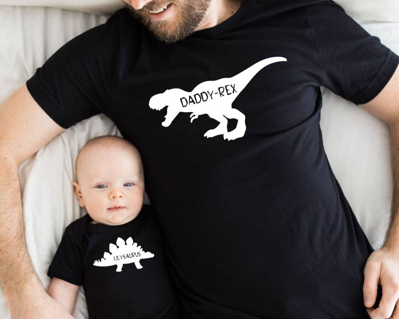 Papa Und Baby Passendes Shirt - Vater Sohn Geschenk Vatertag Shirts von teelusion