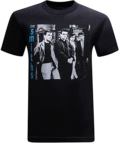 The Smiths Herren T-Shirt Portrait Classic Rock Band, Schwarz, L von tees geek