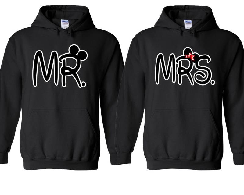 Herr Und Frau Neue Cartoon Paar Passende Hoodie Gebrochen Herz Liebe Sweatshirt Kapuzen von teesbycartoon