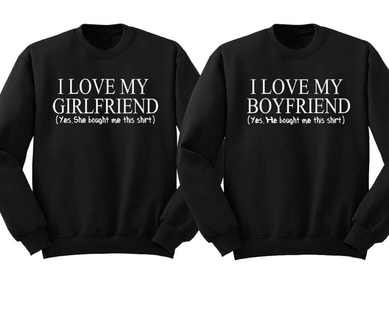 Ich Liebe Meine Freundin Freund Lustige Paar Passende Crewneck Gebrochen Herz Liebe Sweatshirt Pullover von teesbycartoon