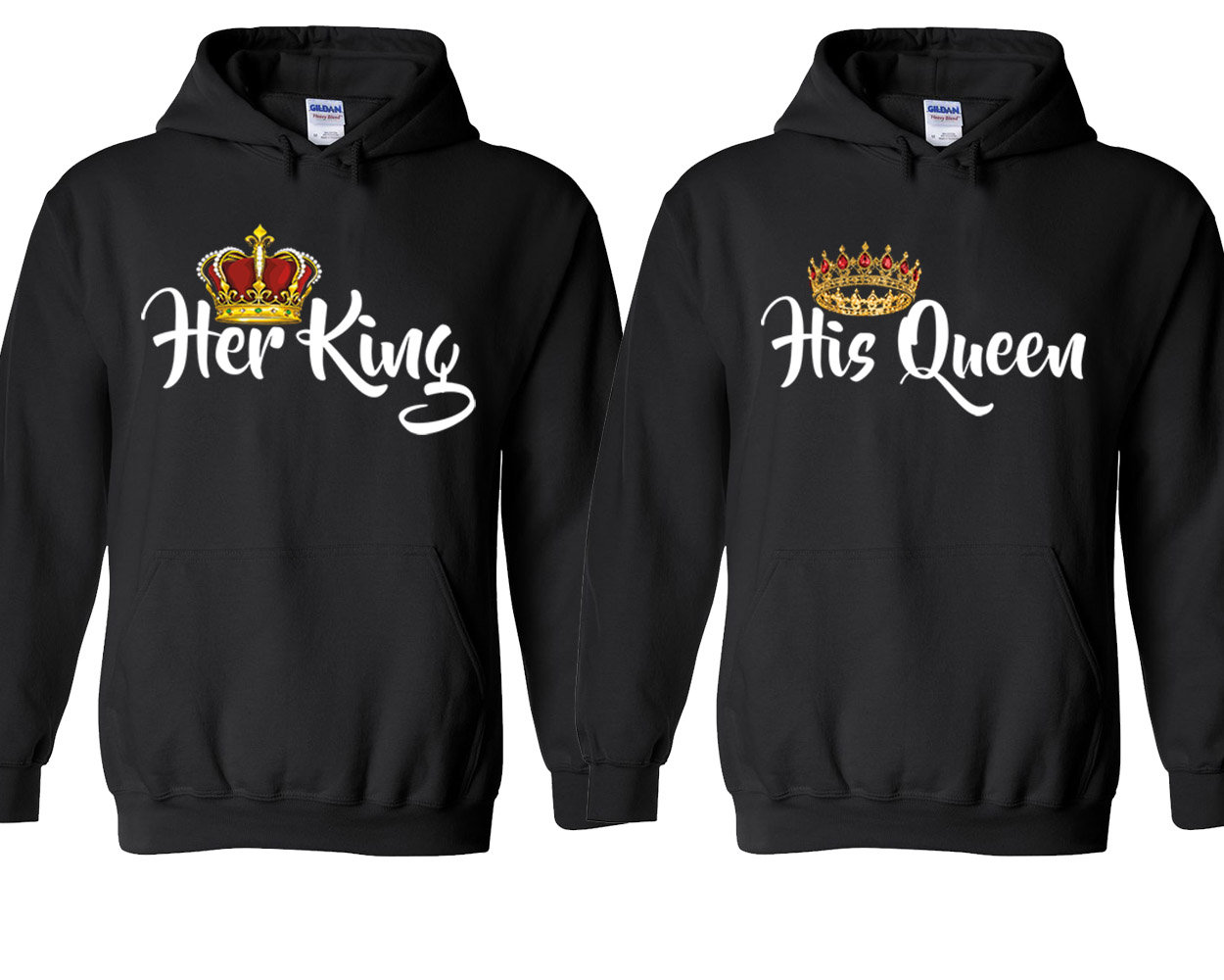 Tws Ihr König Seine Königin Paar Passende Hoodie Valentinstag Liebe Kapuzen Sweatshirt von teesbycartoon