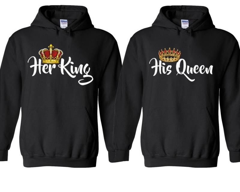 Tws Ihr König Seine Königin Paar Passende Hoodie Valentinstag Liebe Kapuzen Sweatshirt von teesbycartoon