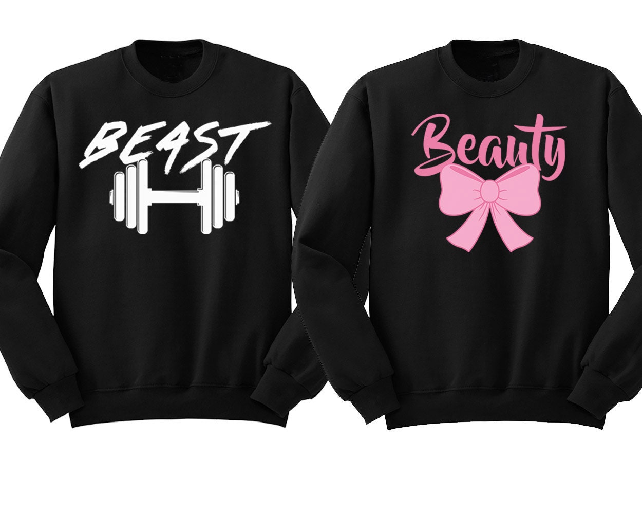 Tws Tier Schönheit Paar Passende Crewneck Seine Ihr Valentinstag Liebe Pullover Sweatshirt von teesbycartoon