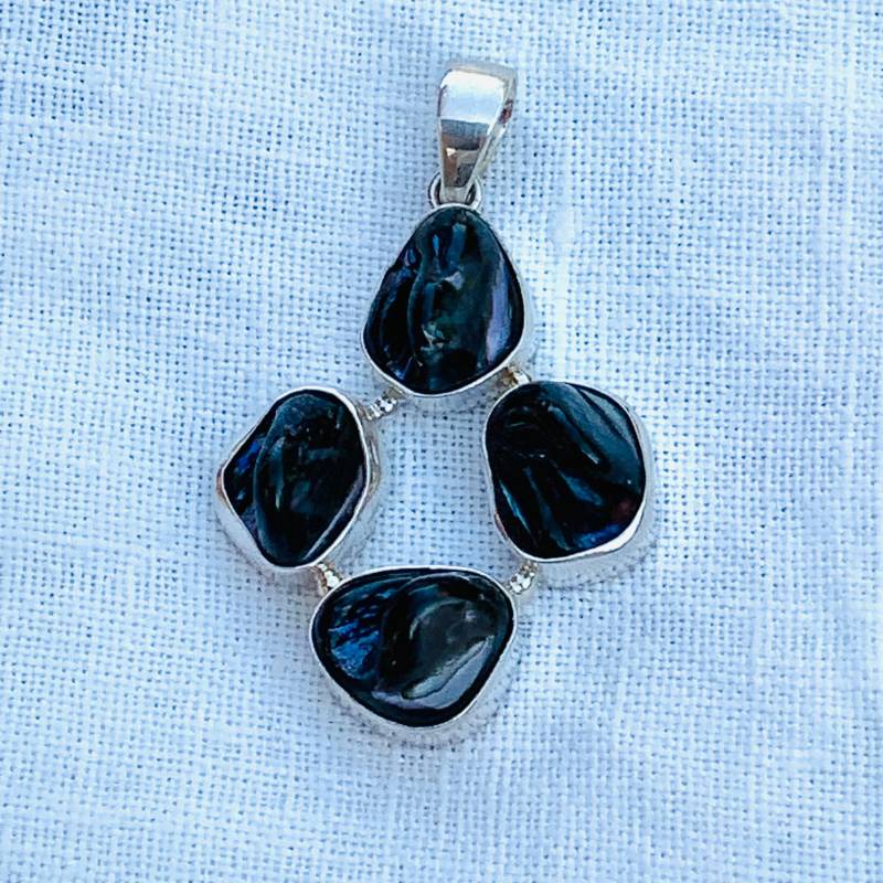 Anhänger Schwarzes Perlmutt, 925Er Silber von tendenceByAngela