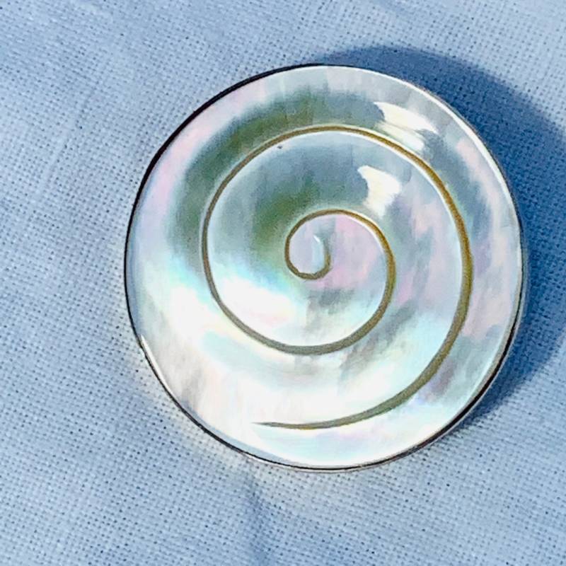 Schöner Anhänger/Brosche/ Schalclip Perlmutt, 925Er Silber von tendenceByAngela