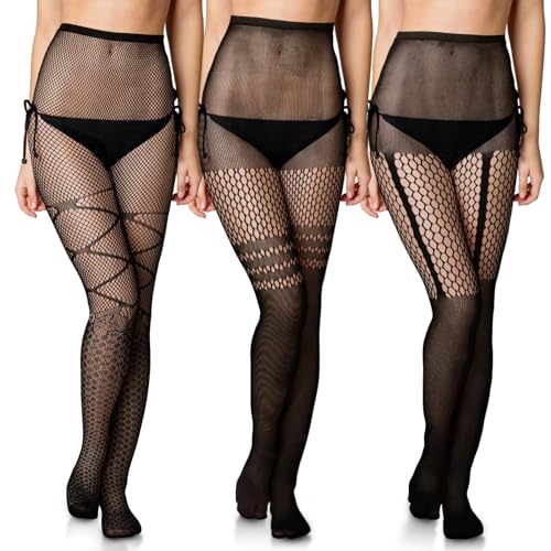 teng hong hui 3 Paars NetzstrüMpfe Halloween Strumpfhose Damen,Fishnet Stockings Stockings Sexy Damen Fischnetz Strumpfhose Netzstrumpfhose Schwarz Gothic Strumpfhose Schwarze von teng hong hui