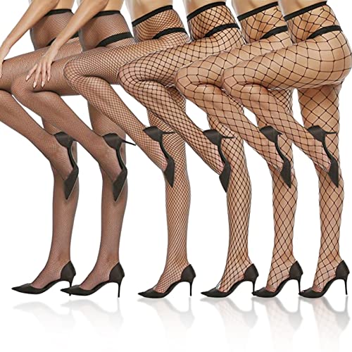 6 Paar Netzstrümpfe Damen Netzstrumpfhose Schwarz Strümpfe Domen Sexy Pantyhose Fishnet Strumpfhose Damen MeshStrumpfhose Fischnetz Strumpfhose Fishnet Stockings Pantyhose Fishnet mit Hohe Taille von teng hong hui