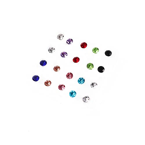 10–20 Paar Zirkonia-Kunststoff-Ohrstecker für empfindliche Ohren, 2–6 mm, Zirkonia, für Frauen und Mädchen, Silikon-Ohrstecker, Ohrring-Set, 6 mm, Cubic Zirkonia aus Kunststoff, Kein Edelstein von tenghong2021