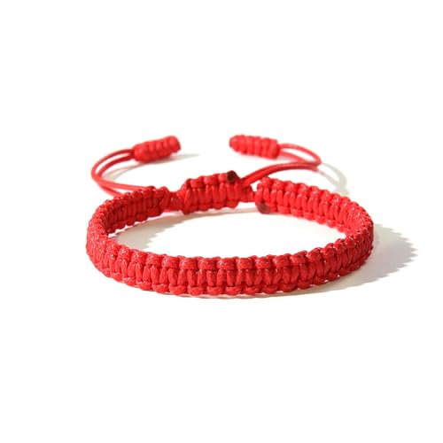 tenghong2021 Handgestricktes Armband für Damen, tibetisch-buddhistisch, gewebtes Glücks-Baumwollarmband, verstellbar, gestrickt, geflochten, verstellbares Armband für Männer, Geschenke, Schmuck tenghong2021 Handgestricktes Armband für Damen, tibetisch-buddhistisch, gewebtes Glücks-Baumwollarmband, verstellbar, gestrickt, geflochten, verstellbares Armband für Männer, Geschenke, Schmuck von tenghong2021