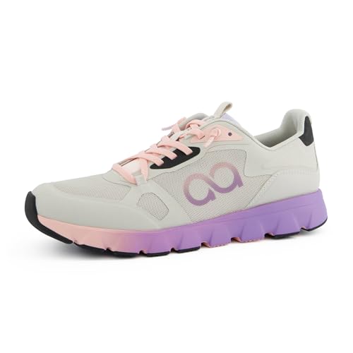 tenhaag Damen, Frauen Low-Top Sneaker,Strassenschuhe,Freizeitschuhe,Turnschuhe,Laufschuhe,schnürschuhe,atmungsaktiv,Grau (Tropical),38.5 EU / 5.5 UK von tenhaag