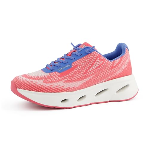 tenhaag Damen, Frauen Low-Top Sneaker,Turnschuhe,Laufschuhe,schnürschuhe,atmungsaktiv,Halbschuhe,straßenschuhe,Sportschuhe,Rosa (PINK),42 EU / 8 UK von tenhaag