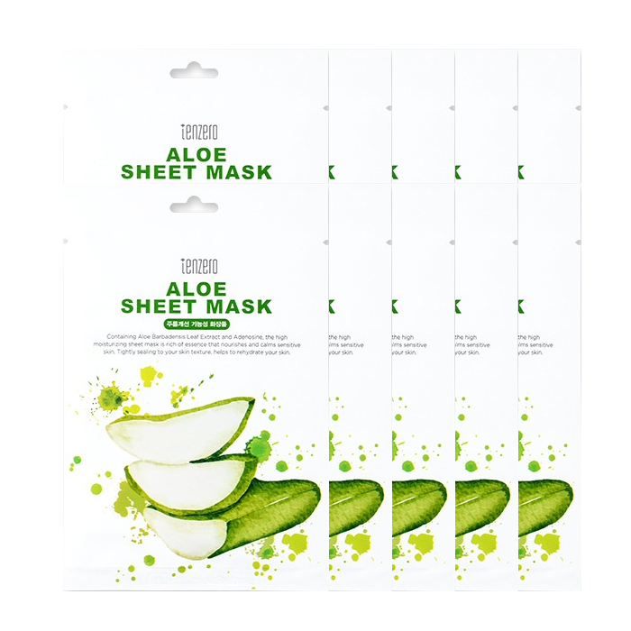 tenzero - Aloe Sheet Mask - 10ea Set von tenzero