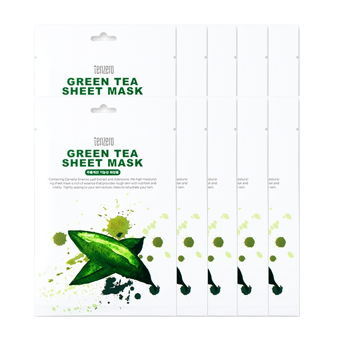 tenzero - Green Tea Sheet Mask - 10ea Set von tenzero