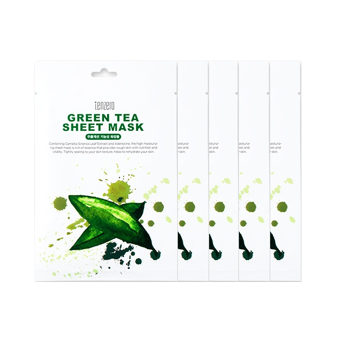 tenzero - Green Tea Sheet Mask - 5ea Set von tenzero