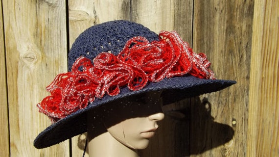 Handgestricktes Rüschen Hut Band - Acryl Accessoire von teresab4332