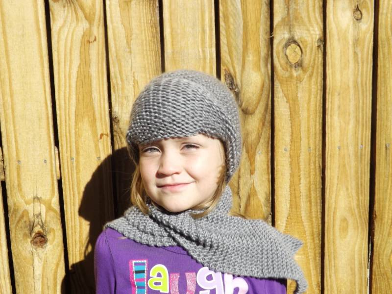 Kinder Balaklava Und Schal Stück Grau von teresab4332