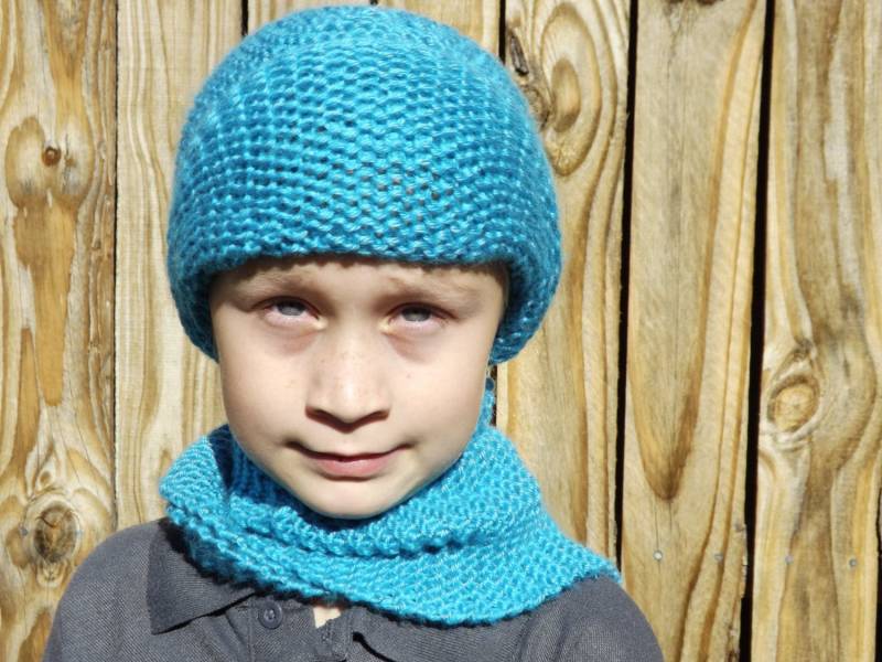 Kinder Balaklava Und Schal Stück Licht Petrol von teresab4332