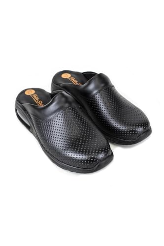 Terlik Sabo Air ST504 Leder Clogs Mules Hausschuhe Sabot Schuhe, Herren, Schwarz-WH, EU 42 Terlik Sabo Air ST504 Leder Clogs Mules Hausschuhe Sabot Schuhe, Herren, Schwarz-WH, EU 42 von terlik sabo ortopedik terlik
