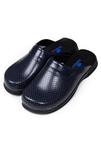 Terlik Sabo Classic ST046 Leder Clogs Mules Hausschuhe Sabot Schuhe, Herren, Navy blau, EU 44 Terlik Sabo Classic ST046 Leder Clogs Mules Hausschuhe Sabot Schuhe, Herren, Navy blau, EU 44 von terlik sabo ortopedik terlik