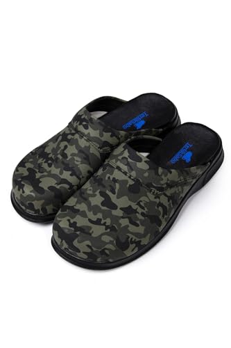 Terlik Sabo Classic ST112 Leder Clogs Mules Hausschuhe Sabot Schuhe, Herren, Grüne Tarnung, EU 42 von terlik sabo ortopedik terlik