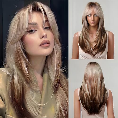 testar 24 Zoll Ombre Blonde Perücken Für Frauen Lange Geschichtete Gerade Perücken Blonde Braune Perücke Natürliche Synthetische Perücken Für Party Cosplay testar 24 Zoll Ombre Blonde Perücken Für Frauen Lange Geschichtete Gerade Perücken Blonde Braune Perücke Natürliche Synthetische Perücken Für Party Cosplay von testar