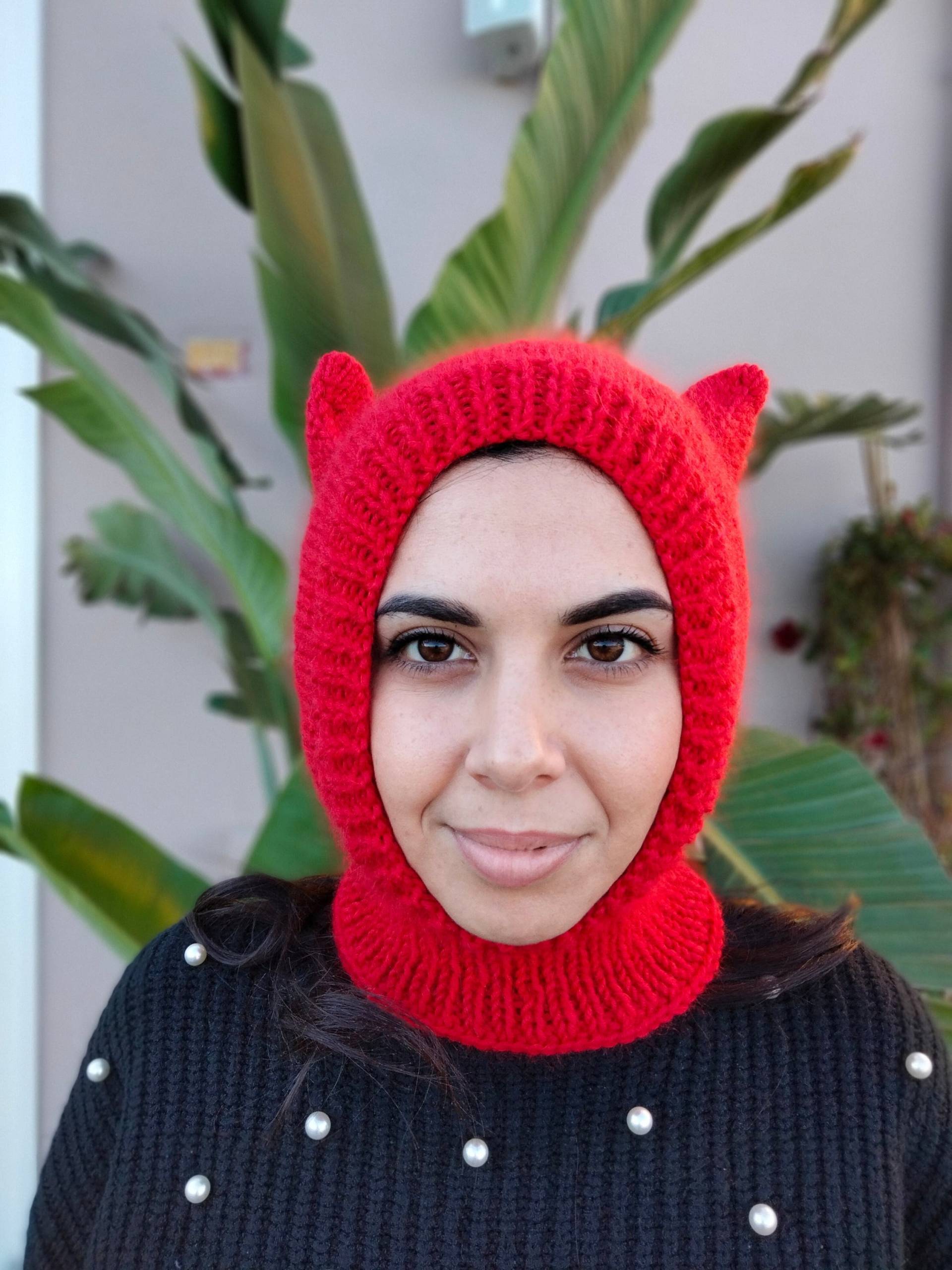 Erwachsenen Balaclava Handgestrickt Mit Mohair Und Wolle von testecaldeknits