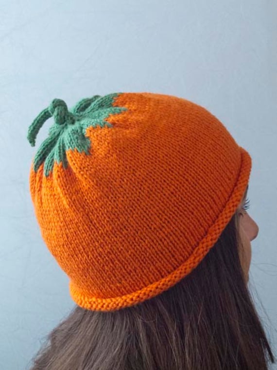 Pumpkin Beanie Handgestrickt Für Frauen von testecaldeknits
