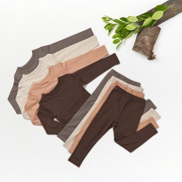 tetoi-vienna TENCEL langarm Shirt und lange Hose Kinder Set "Waldbad" von tetoi-vienna