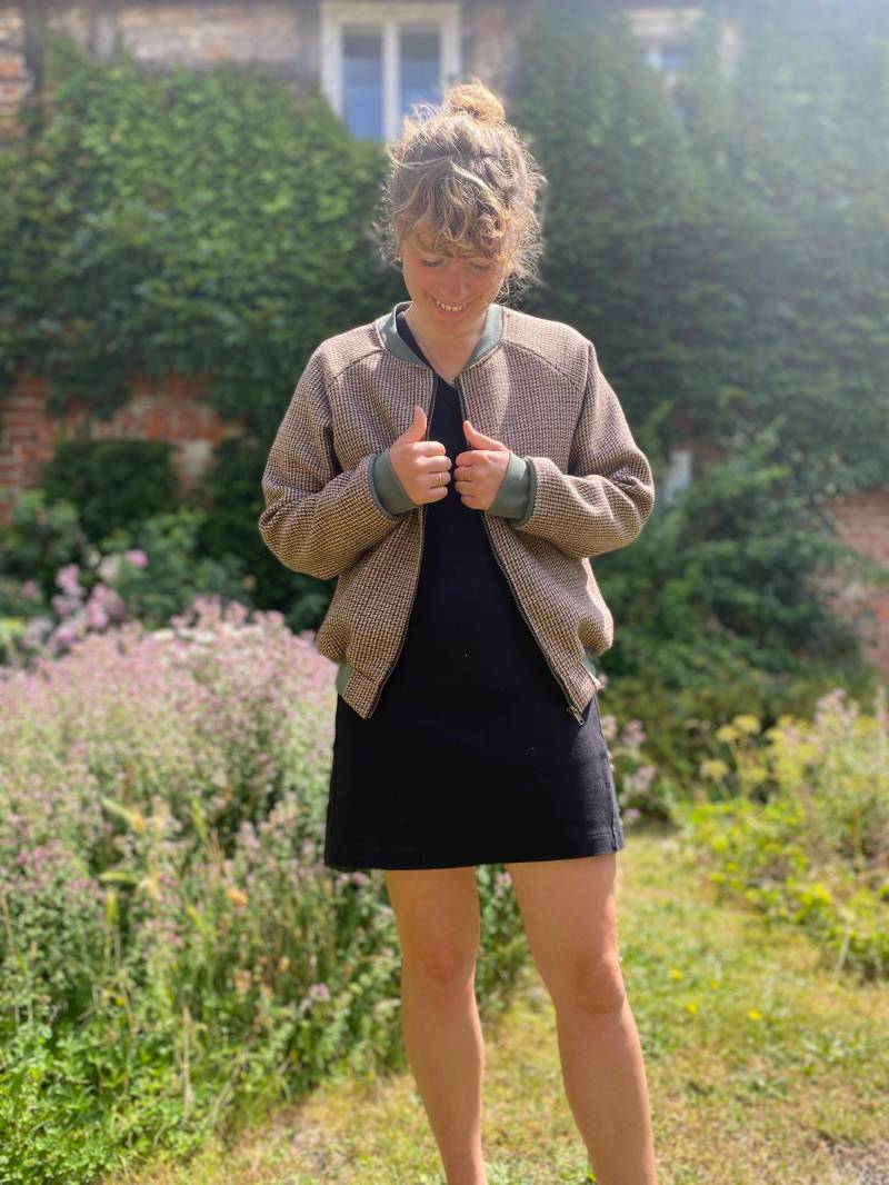 Blouson-Jacke Im Hahnentrittmuster Blouson-Jacke Im Hahnentrittmuster von tetzlove