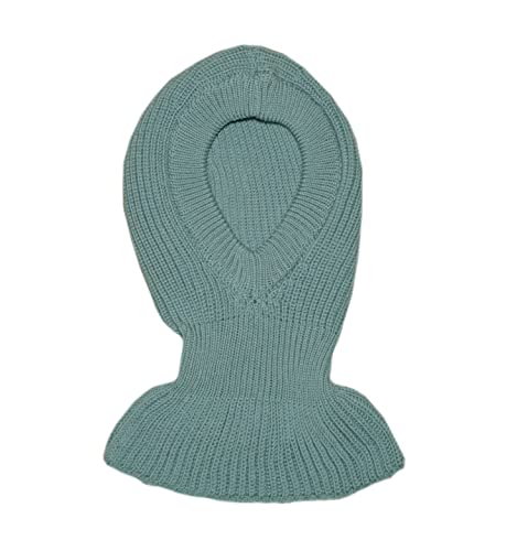 100% Merino Wolle Balaclava Hut Mütze Schal Gestrickt Schafswolle Erwachsene Frauen Männer Unisex Light green von tevirP