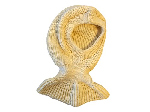 100% Merino Wolle Balaclava Hut Mütze Schal Gestrickt Schafswolle Erwachsene Frauen Männer Unisex Natural White von tevirP