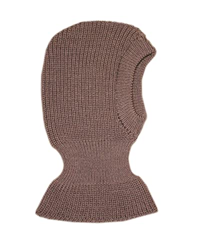 100% Merino Wolle Balaclava Wintermütze Baby Kinder Mädchen Junge Gestrickt L Brown von tevirP