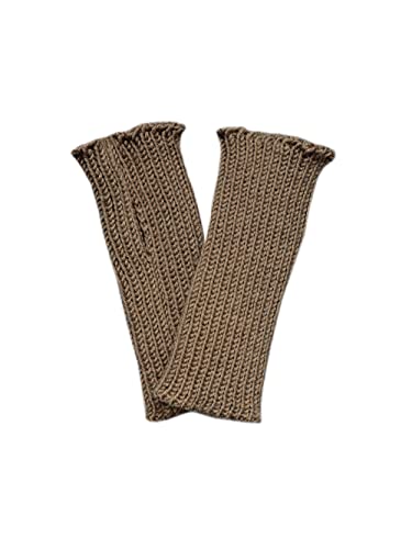 100% Merinowolle Baby Kleinkind Armstulpen Strick Fäustlinge Gr. 1-2 Jahre, braun von tevirP