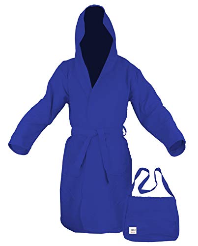 Tex family Technischer Bademantel PODDY aus Mikrofaser Bluette - M von tex family