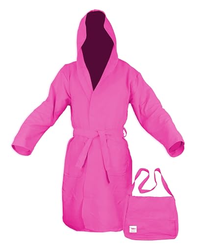 Tex family Technischer Bademantel PODDY aus Mikrofaser Fuchsia, Fuchsia, M von tex family