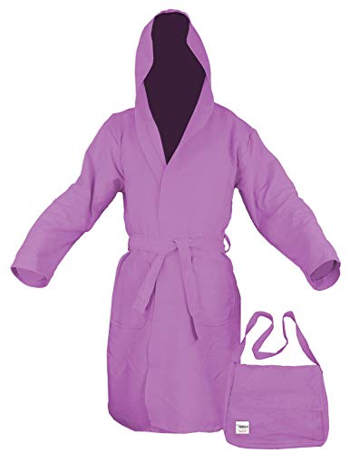 tex family Bademantel Tecnico PODDY Mikrofaser lila - S von tex family